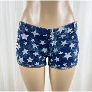 Women's Double Zero Star Stud Daisy Duke Jean Shorts Size Large